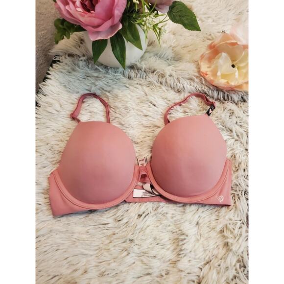 Victoria Secret PINK Bra Underwired Non-Padded Strap Size 32D $49.95 NWT - Picture 1 of 4